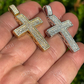 14K Gold Moissanite Cross Pendant For Men  customdiamjewel   