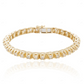 Trendy Unique Hip Hop Style Yellow gold Tennis bracelet CustomDiamJewel