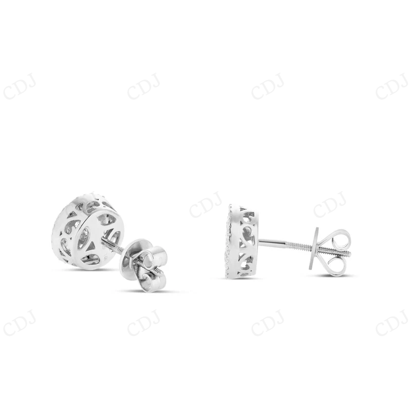 1.0 CT Diamond Circle Cluster Stud Earrings Stud earrings CustomDiamJewel