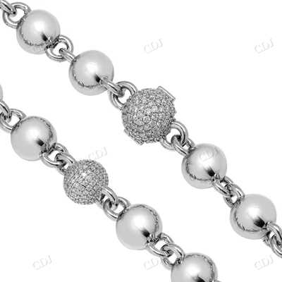 Glamorous Shiny Design Diamond Ball Chain hip hop jewelry CustomDiamJewel