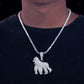 10K Solid White Gold Real Diamond Gorilla Pendant hip hop jewelry CustomDiamJewel