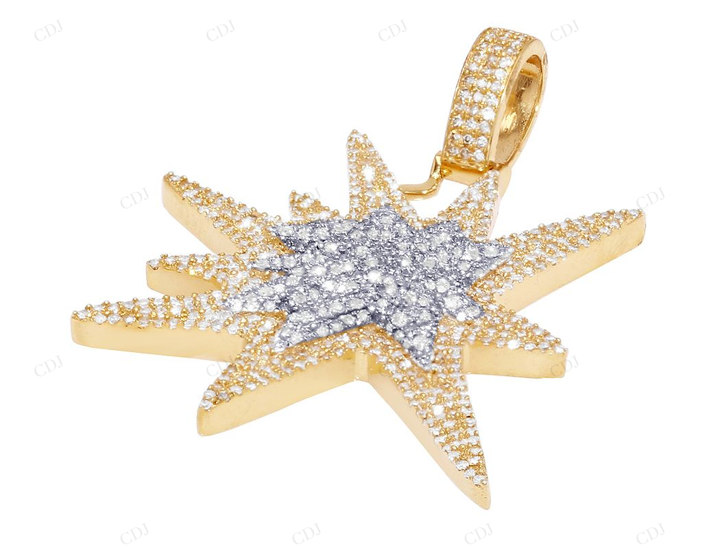 Custom Silver Moissanite Explosion Emoji Pendant CustomDiamJewel