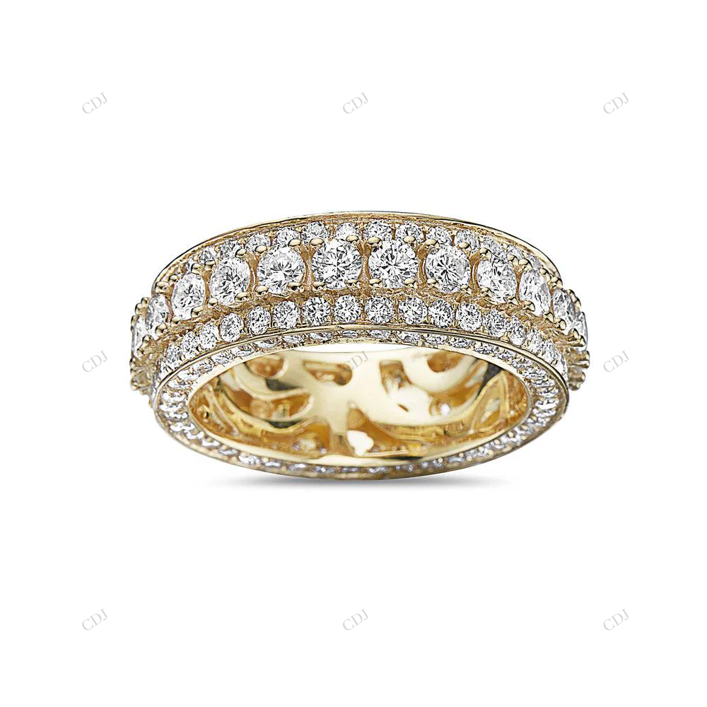 Customized Moissanite Full Eternity Wedding Band hip hop jewelry customdiamjewel