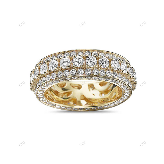 Bold Moissanite Eternity Band Ring for Men hip hop jewelry customdiamjewel