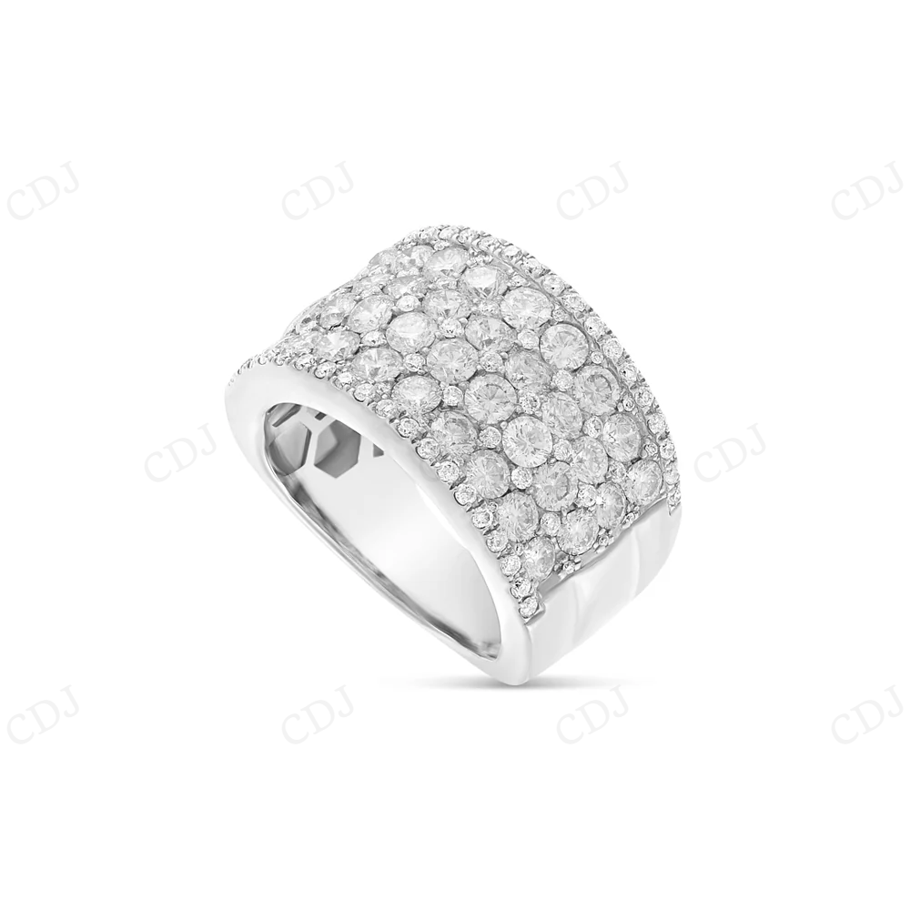 Multi Row Diamond Half Eternity Hip Hop Ring For Men hip hop jewelry CustomDiamJewel