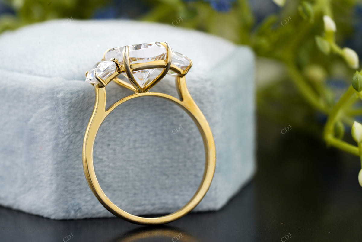Cushion Lab-Grown Diamond Trilogy Ring customdiamjewel
