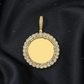Iced Out Cluster Circle Picture Pendant hip hop jewelry CustomDiamJewel