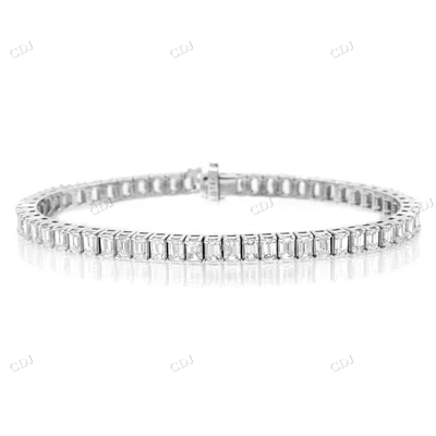 Emerald Cut Real Diamond Bracelet hip hop jewelry CustomDiamJewel