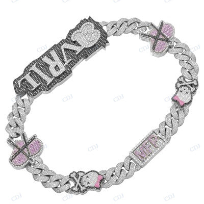 Avril Lavigne Custom-Made Diamond Necklace hip hop jewelry CustomDiamJewel
