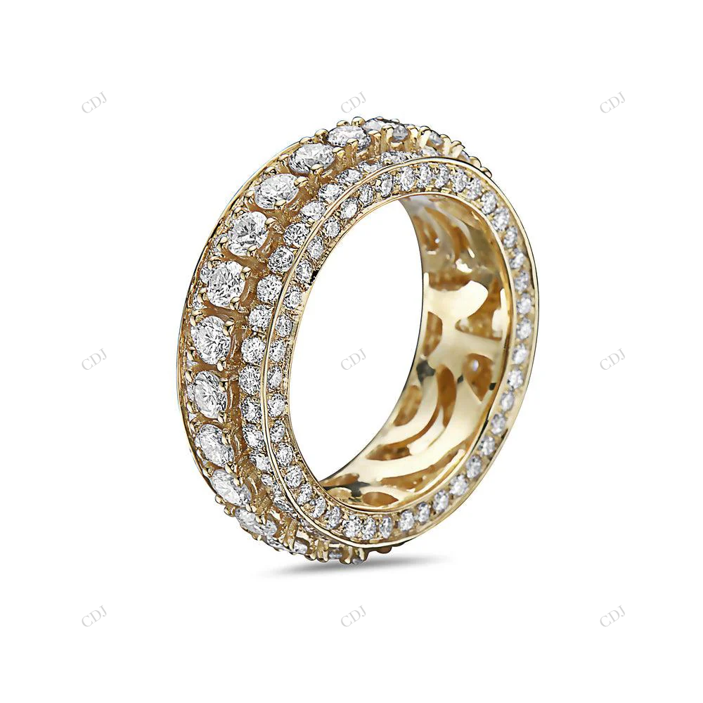 Customized Moissanite Full Eternity Wedding Band hip hop jewelry customdiamjewel