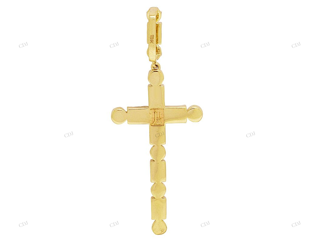 2 Inch Moissanite Flower Cross Pendant hip hop jewelry CustomDiamJewel