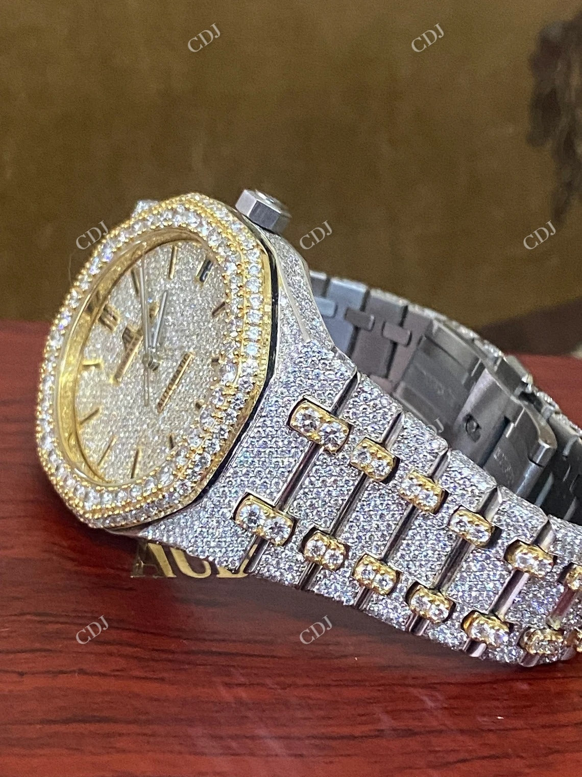 Moissanite Iced Out Audemars Piguet Watch customdiamjewel