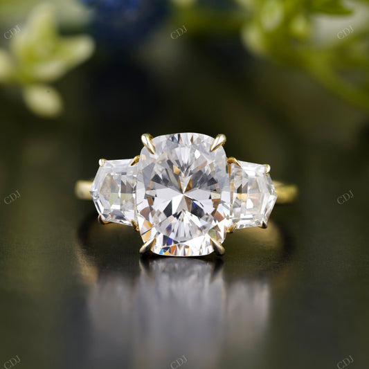 Cushion Lab-Grown Diamond Trilogy Ring