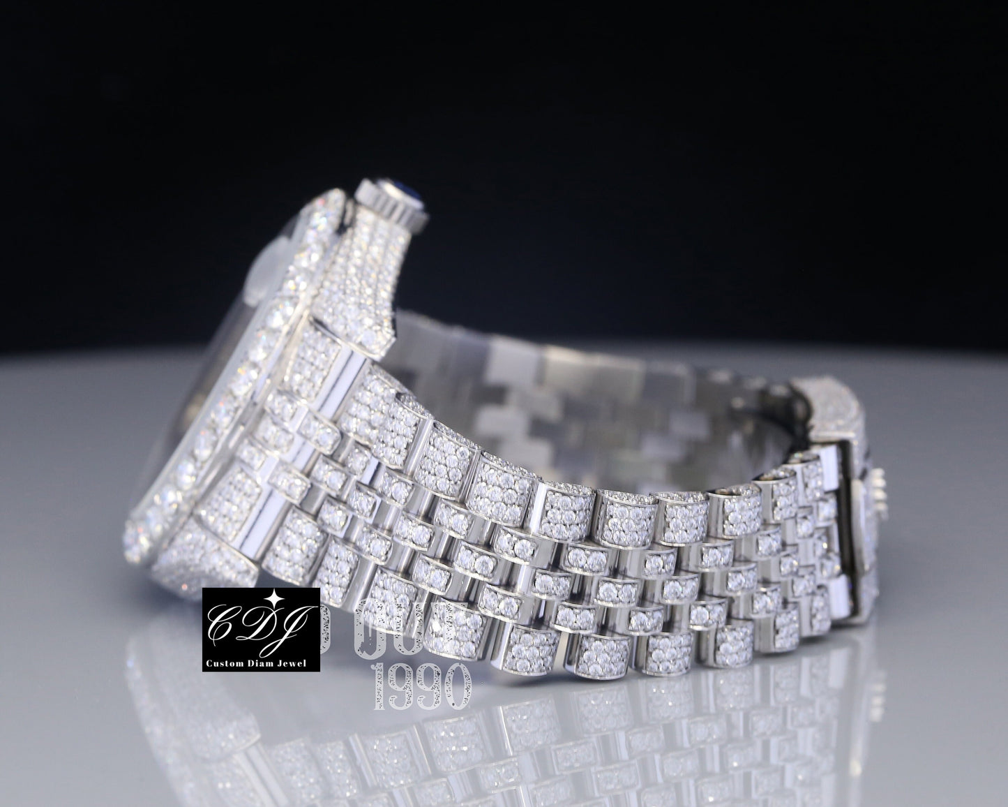 Moissanite Diamond Hip Hop Watch For Men customdiamjewel
