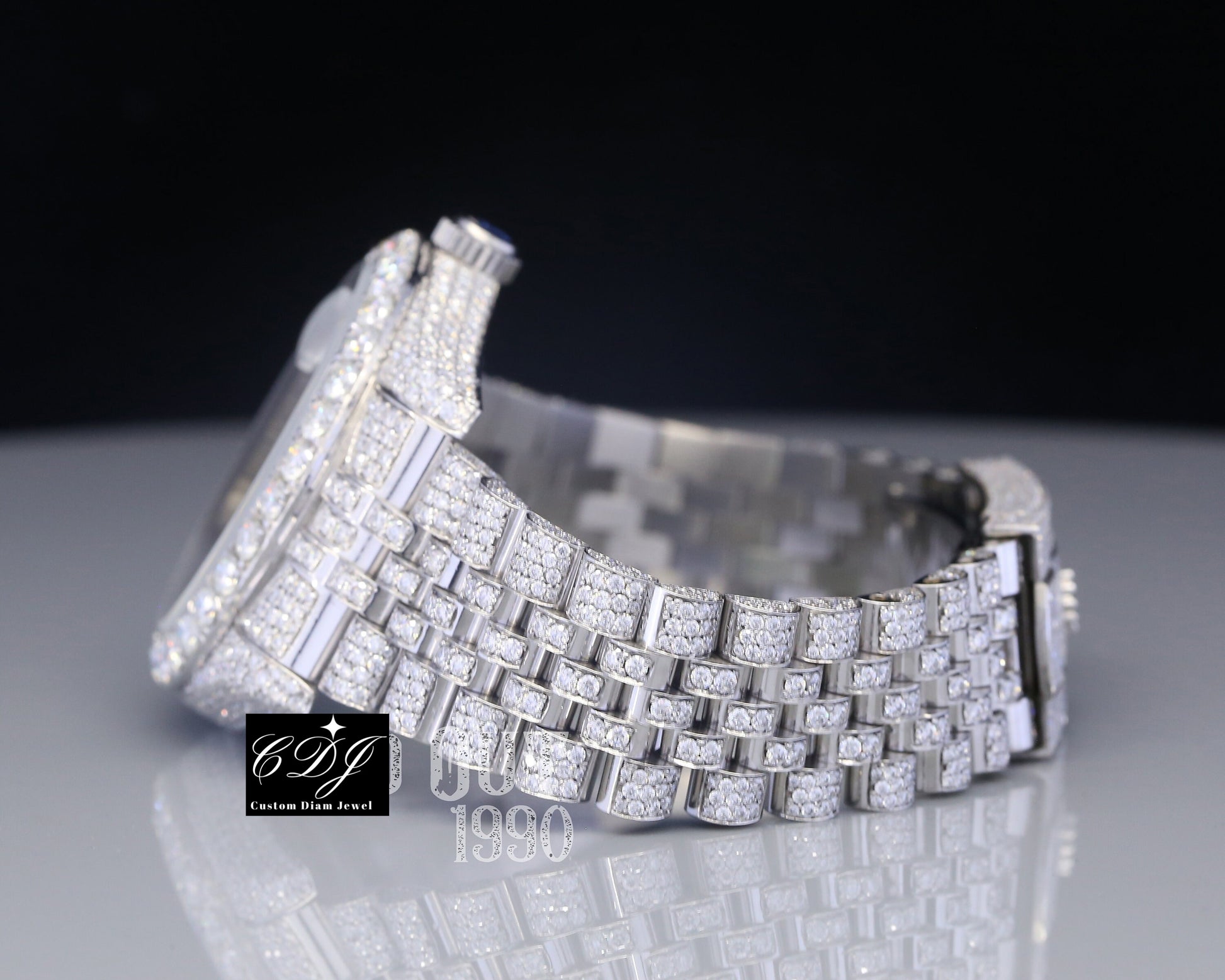 Moissanite Diamond Hip Hop Watch For Men customdiamjewel