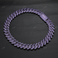 10MM Iced Out Purple Diamond Cuban Chain hip hop jewelry CustomDiamJewel