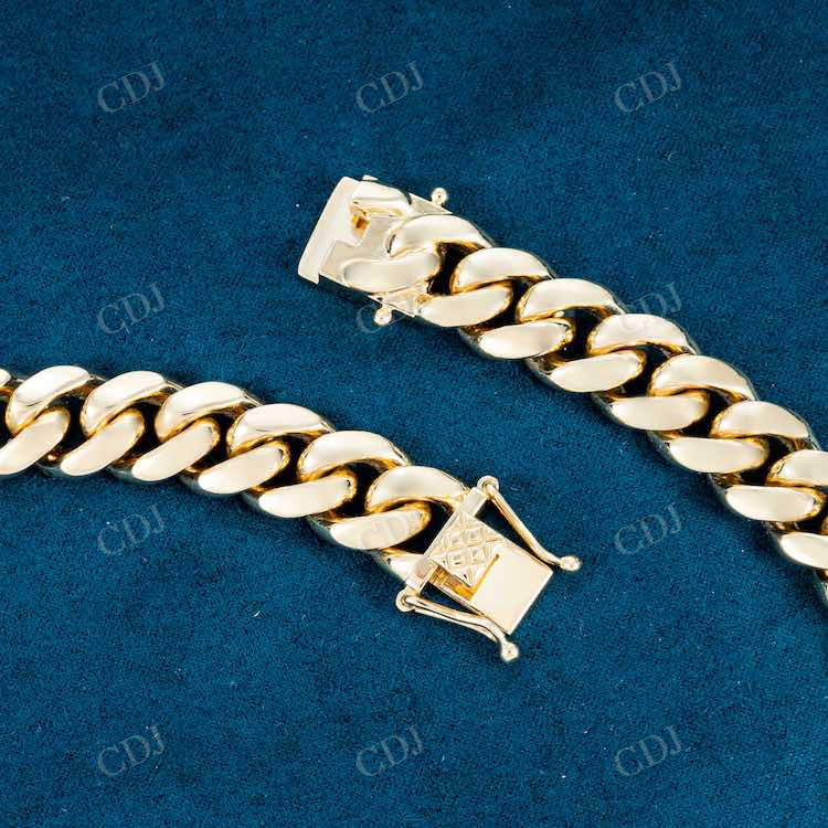 12MM Solid Gold Miami Cuban Link Chain hip hop jewelry customdiamjewel   