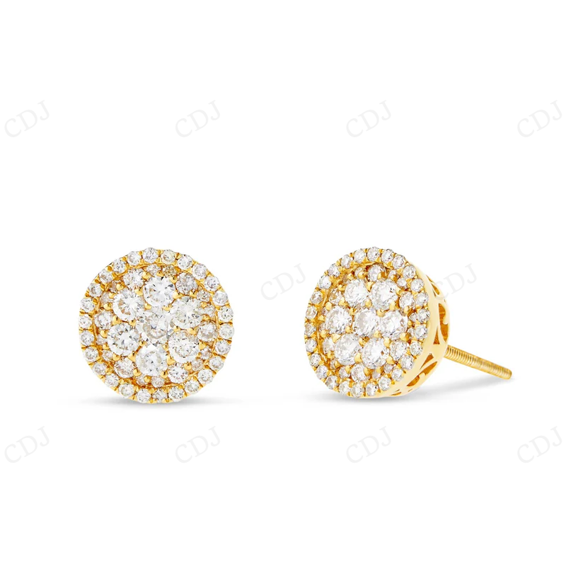 1.0 CT Diamond Circle Cluster Stud Earrings Stud earrings CustomDiamJewel