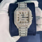 Two tone Rose White Iced Out Bust Down Automatic Movement Wrist Watch customdiamjewel