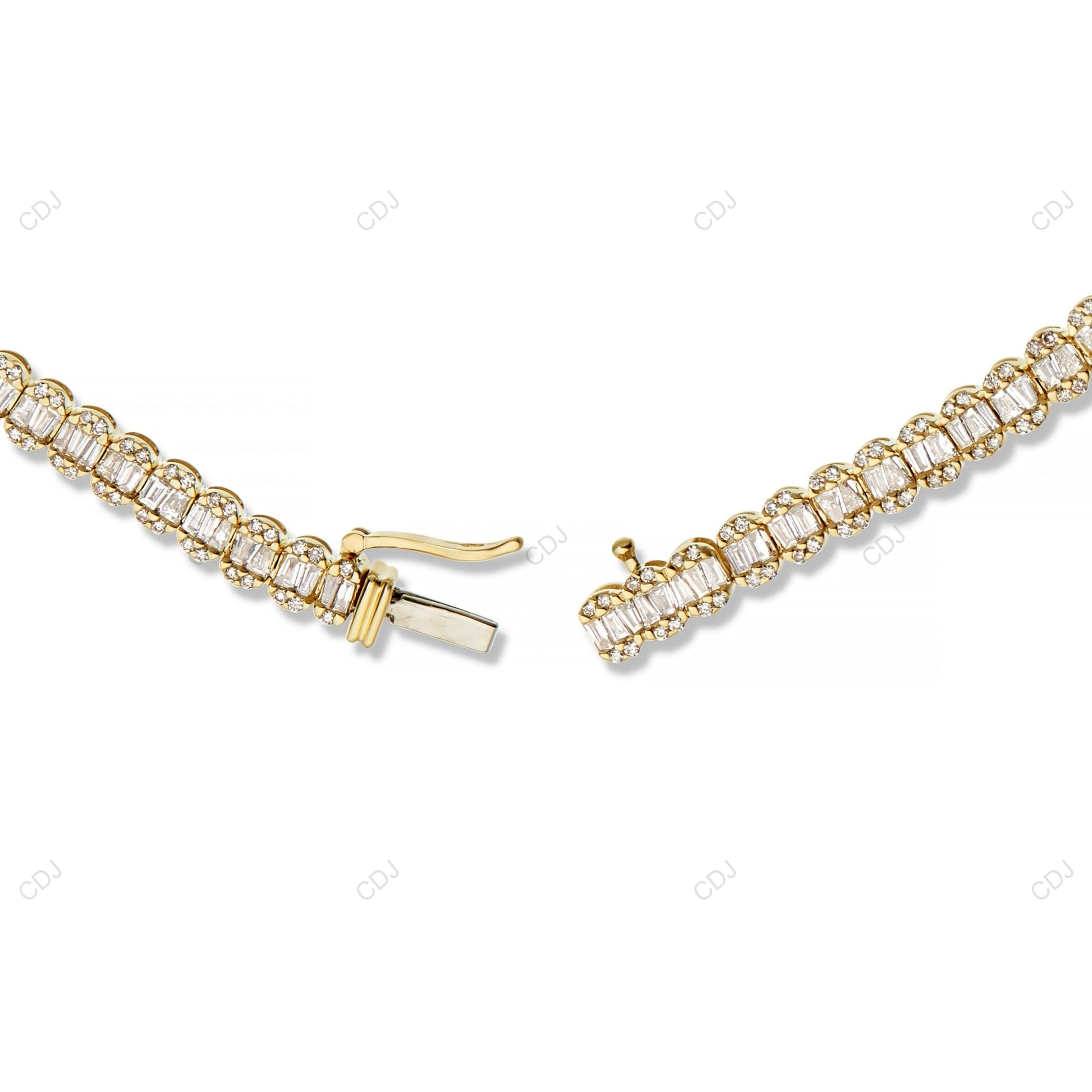 Moissanite 14KT Gold Plated GRA Certificated Tennis Chain CustomDiamJewel