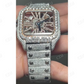 Iced Out Cartier Skeleton Lab Grown Diamond Hip Hop Watch customdiamjewel