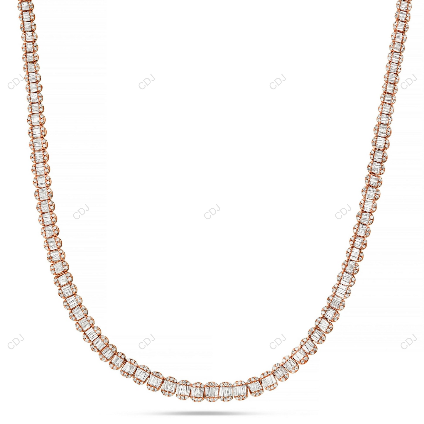 Moissanite 14KT Gold Plated GRA Certificated Tennis Chain CustomDiamJewel