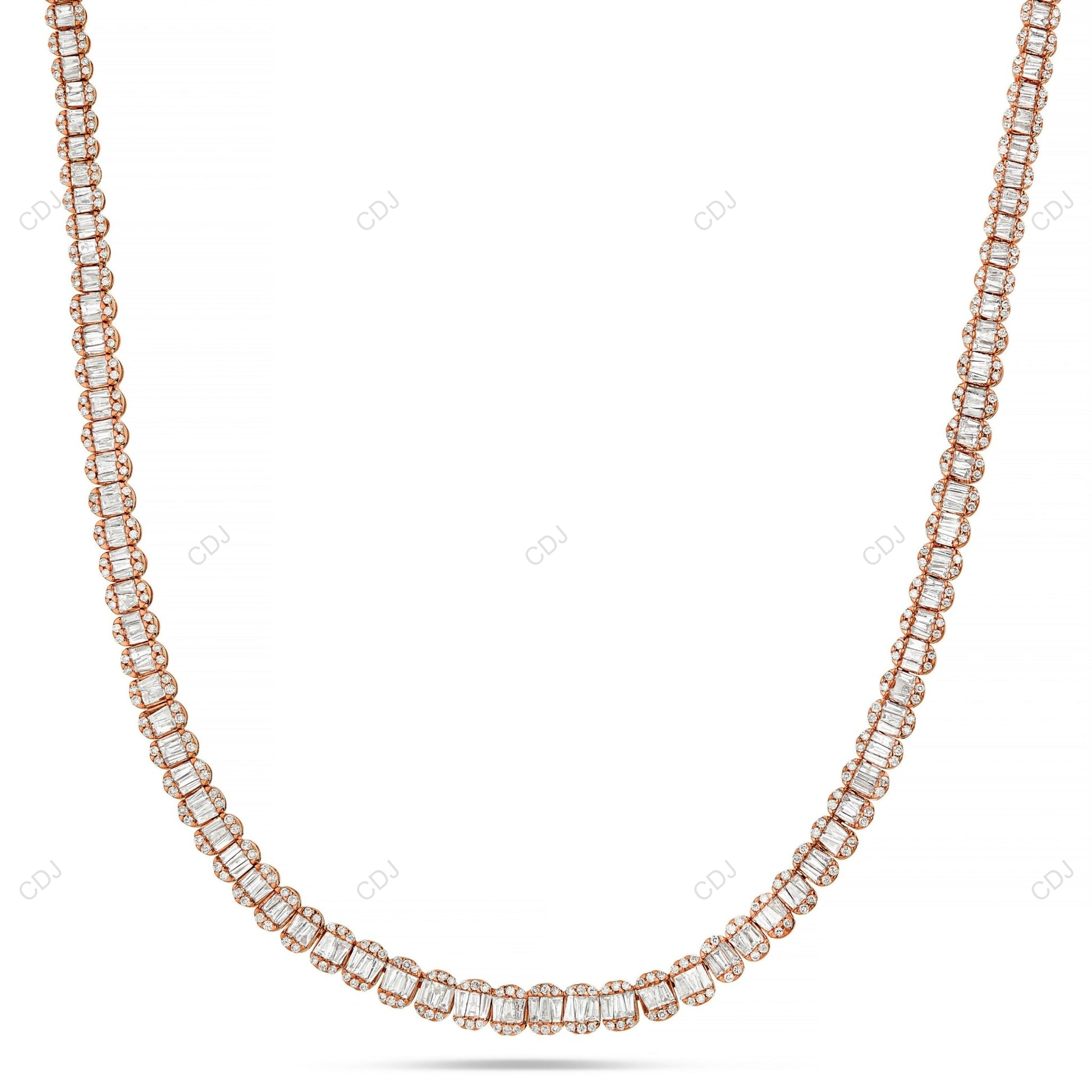 Moissanite 14KT Gold Plated GRA Certificated Tennis Chain CustomDiamJewel