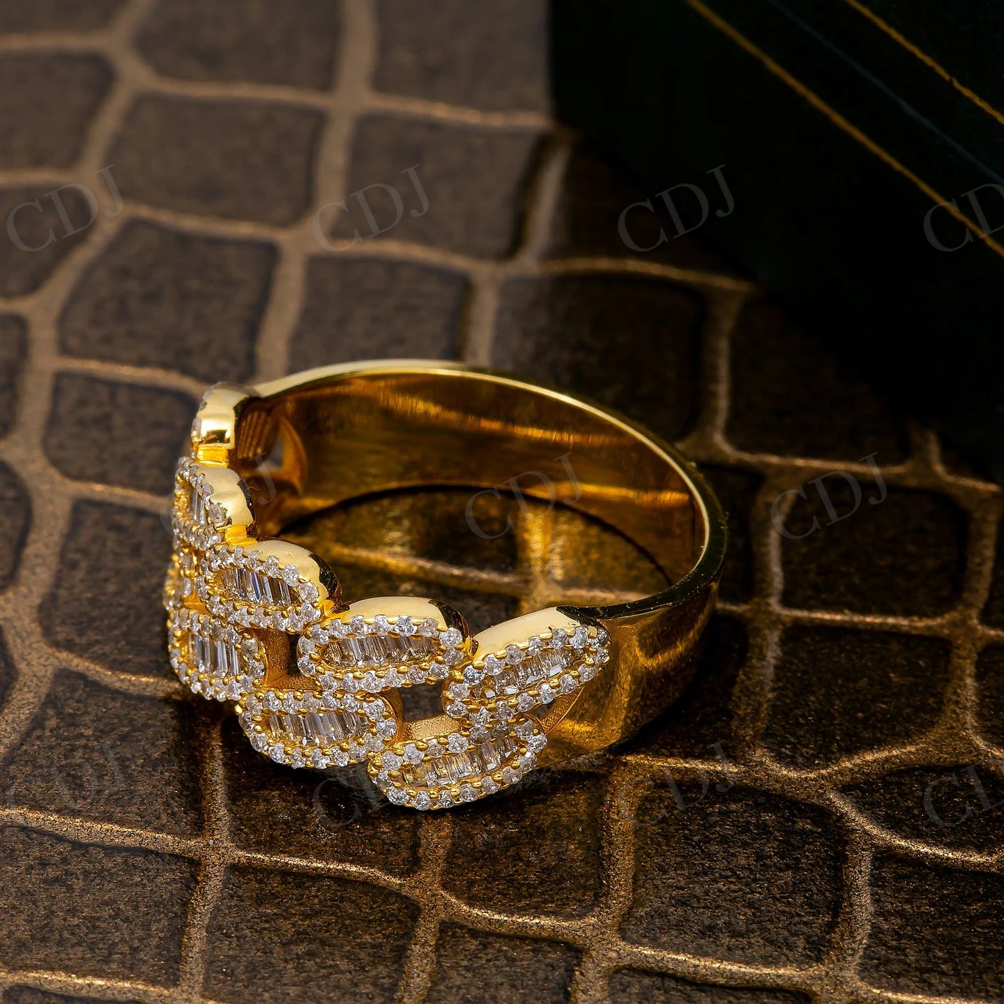 0.91 CTW Silver Moissanite Cuban Statement Ring Hip Hop Ring customdiamjewel