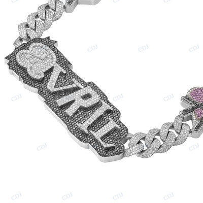 Avril Lavigne Custom-Made Diamond Necklace hip hop jewelry CustomDiamJewel