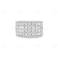 Multi Row Diamond Half Eternity Hip Hop Ring For Men hip hop jewelry CustomDiamJewel