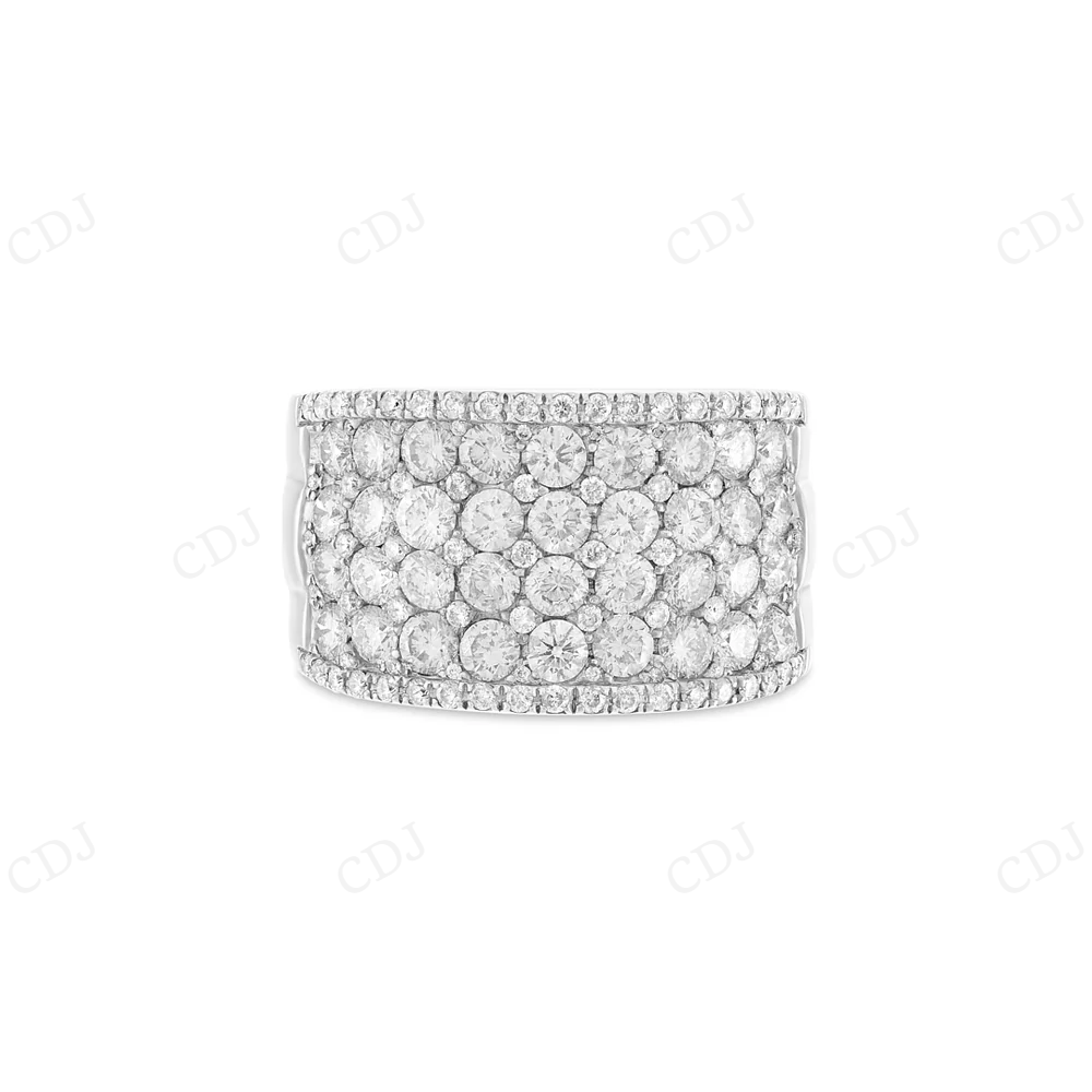 Multi Row Diamond Half Eternity Hip Hop Ring For Men hip hop jewelry CustomDiamJewel
