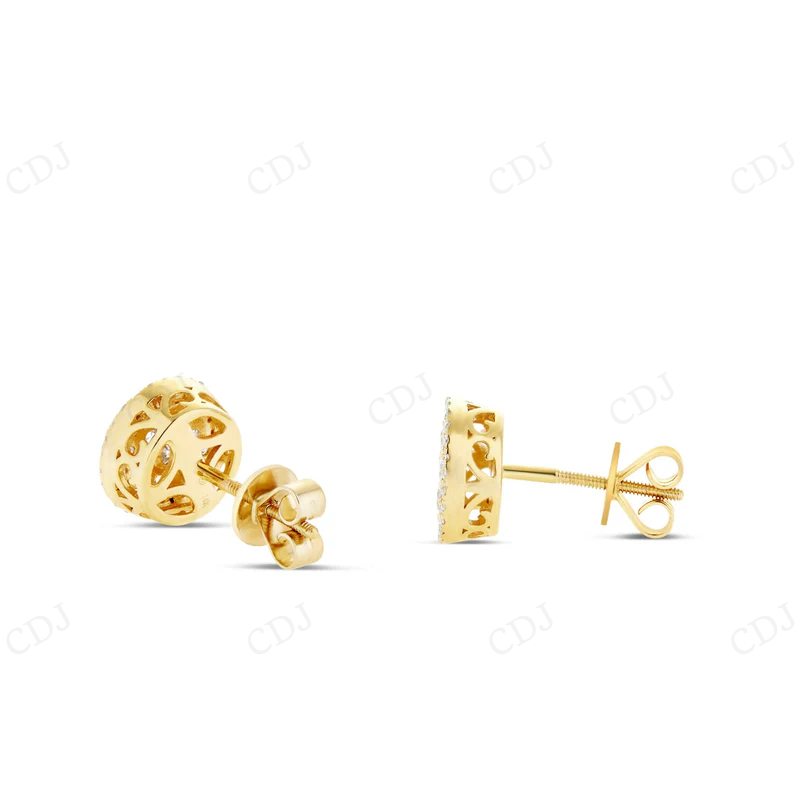 1.0 CT Diamond Circle Cluster Stud Earrings Stud earrings CustomDiamJewel