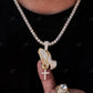 High Quality Micro Paved Hand Cross Pendant hip hop jewelry CustomDiamJewel