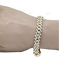 925 Sterling Silver Moissanite Unisex Cuban Bracelet hip hop jewelry customdiamjewel