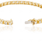 Trendy Unique Hip Hop Style Yellow gold Tennis bracelet CustomDiamJewel