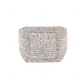 925 Sterling Silver Moissanite Iced Square Hip Hop Ring hip hop jewelry customdiamjewel