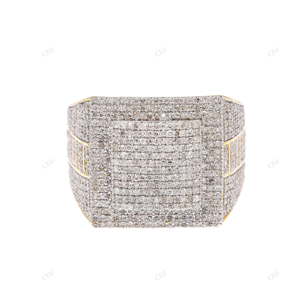 925 Sterling Silver Moissanite Iced Square Hip Hop Ring hip hop jewelry customdiamjewel