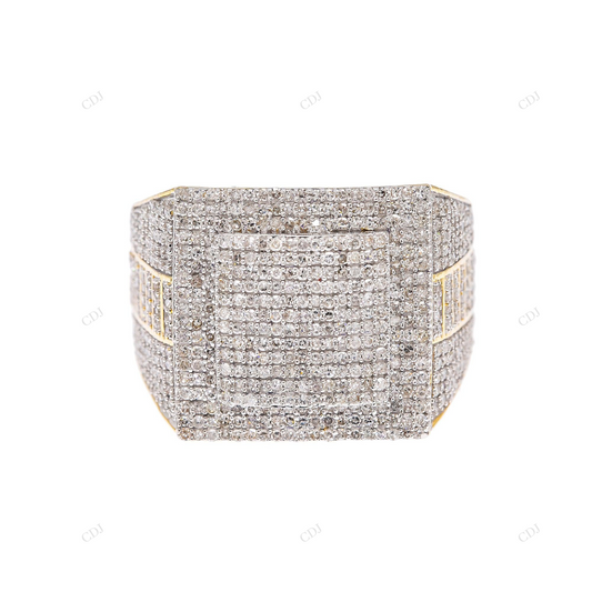 925 Sterling Silver Moissanite Iced Square Hip Hop Ring hip hop jewelry customdiamjewel