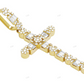2 Inch Moissanite Flower Cross Pendant hip hop jewelry CustomDiamJewel