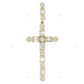 2 Inch Moissanite Flower Cross Pendant hip hop jewelry CustomDiamJewel