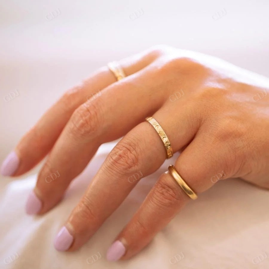 Unique Sterling Silver Stackable Wedding Band customdiamjewel
