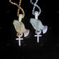 High Quality Micro Paved Hand Cross Pendant hip hop jewelry CustomDiamJewel