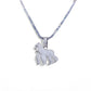 10K Solid White Gold Real Diamond Gorilla Pendant hip hop jewelry CustomDiamJewel