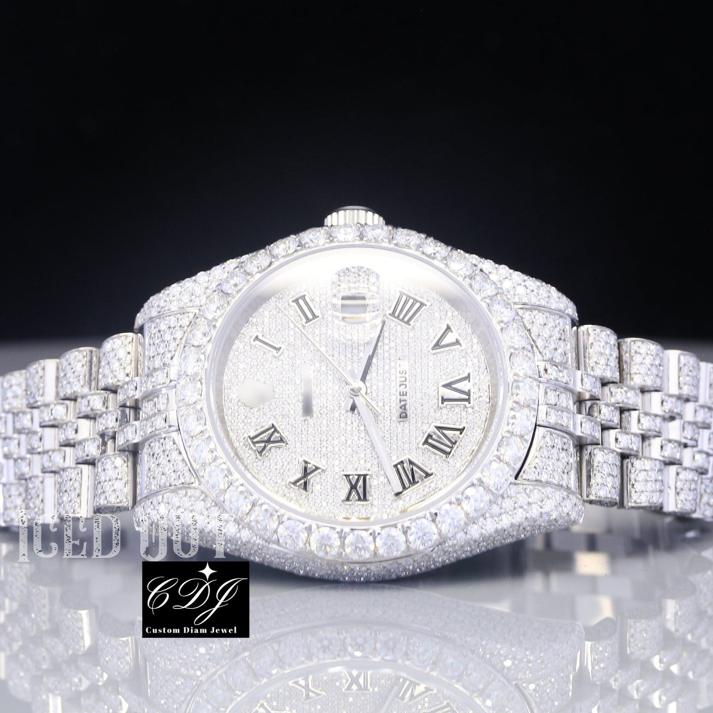 Moissanite Diamond Hip Hop Watch For Men customdiamjewel