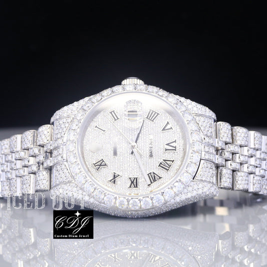 Moissanite Diamond Hip Hop Watch For Men customdiamjewel