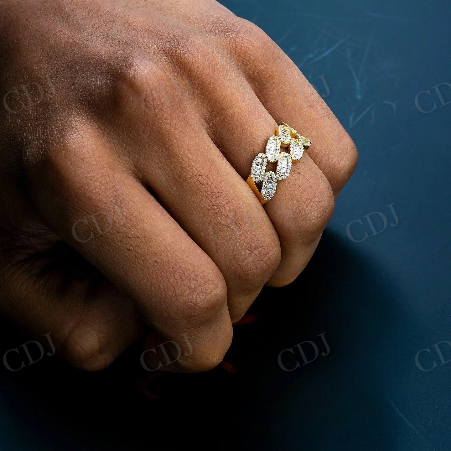 0.91 CTW Silver Moissanite Cuban Statement Ring Hip Hop Ring customdiamjewel