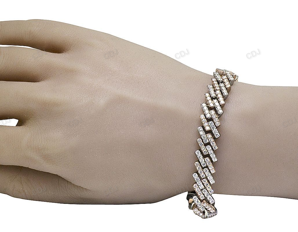 925 Sterling Silver Moissanite Unisex Cuban Bracelet hip hop jewelry customdiamjewel