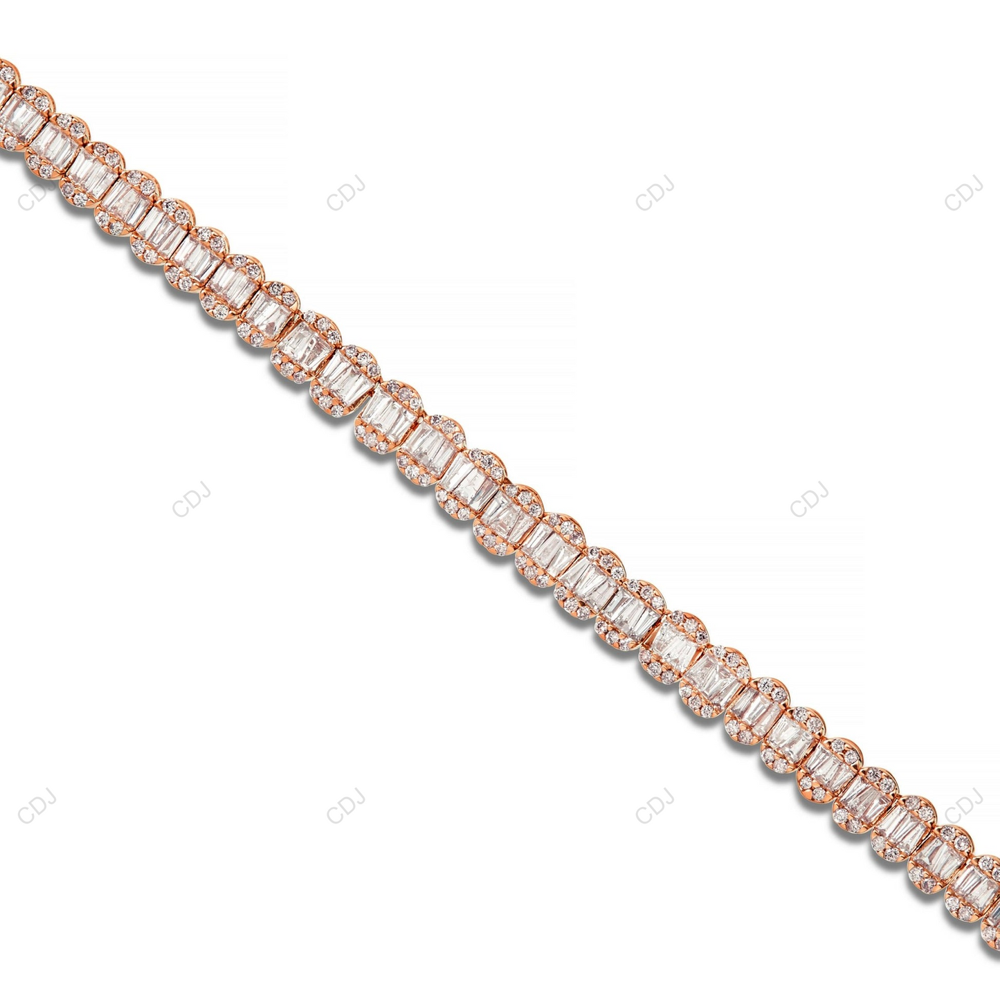 Moissanite 14KT Gold Plated GRA Certificated Tennis Chain CustomDiamJewel
