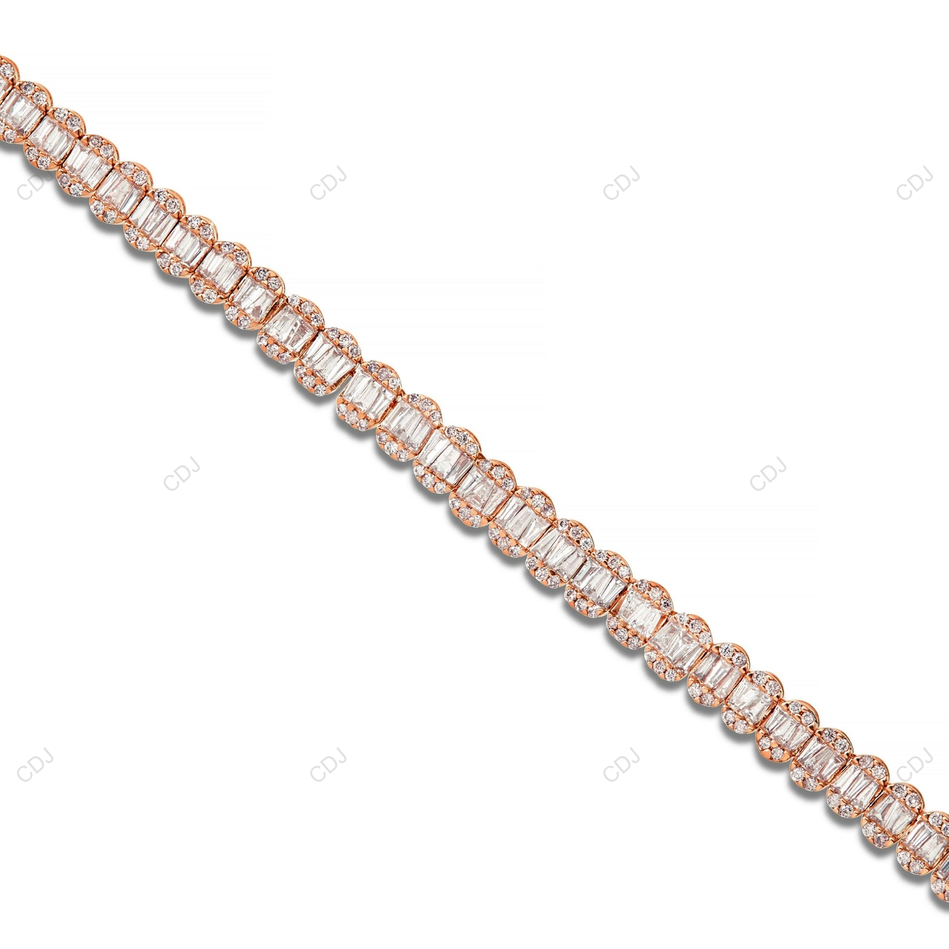 Moissanite 14KT Gold Plated GRA Certificated Tennis Chain CustomDiamJewel