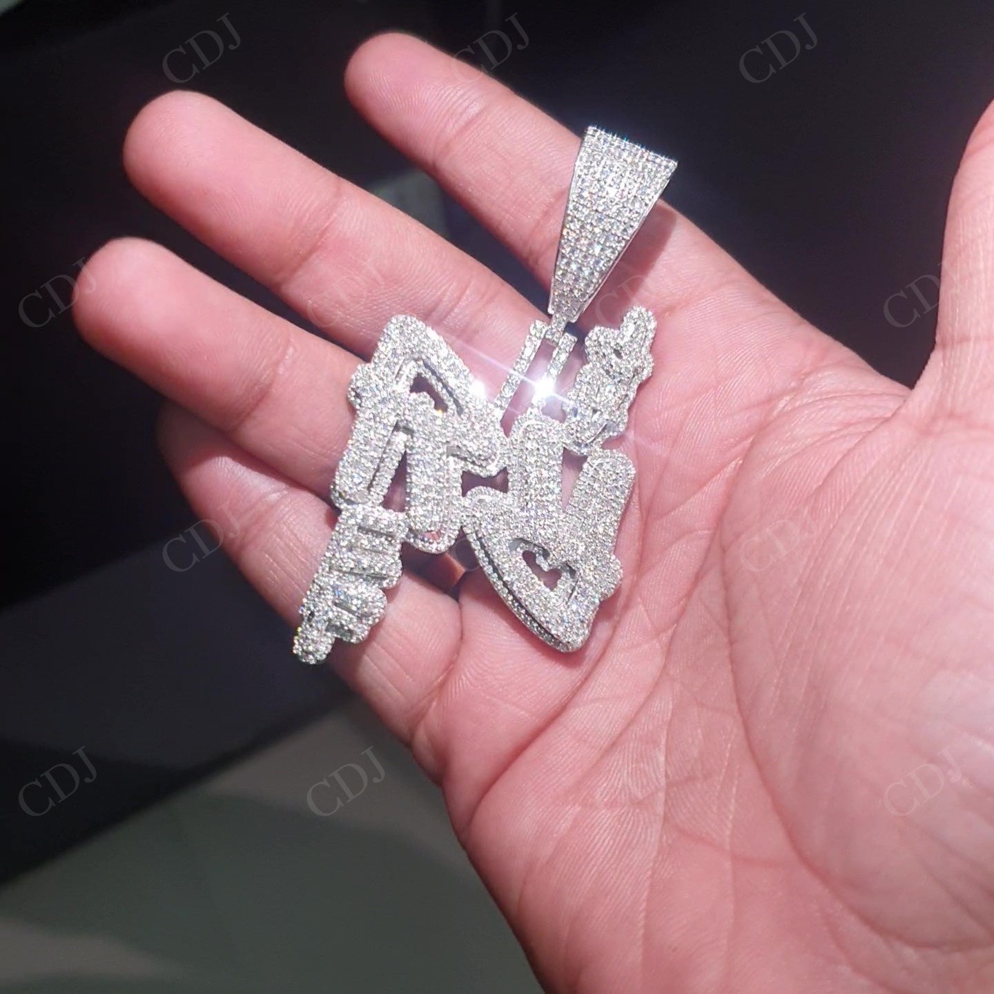 REF-RAP Logo Moissanite Sterling Silver Pendant hip hop jewelry customdiamjewel   